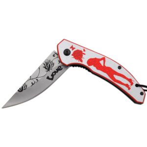 Snake Eye Tactical Cupid Heart Ladies Valentines day | Pocket Knife | EDC |Fishing Hunting Camping Knife