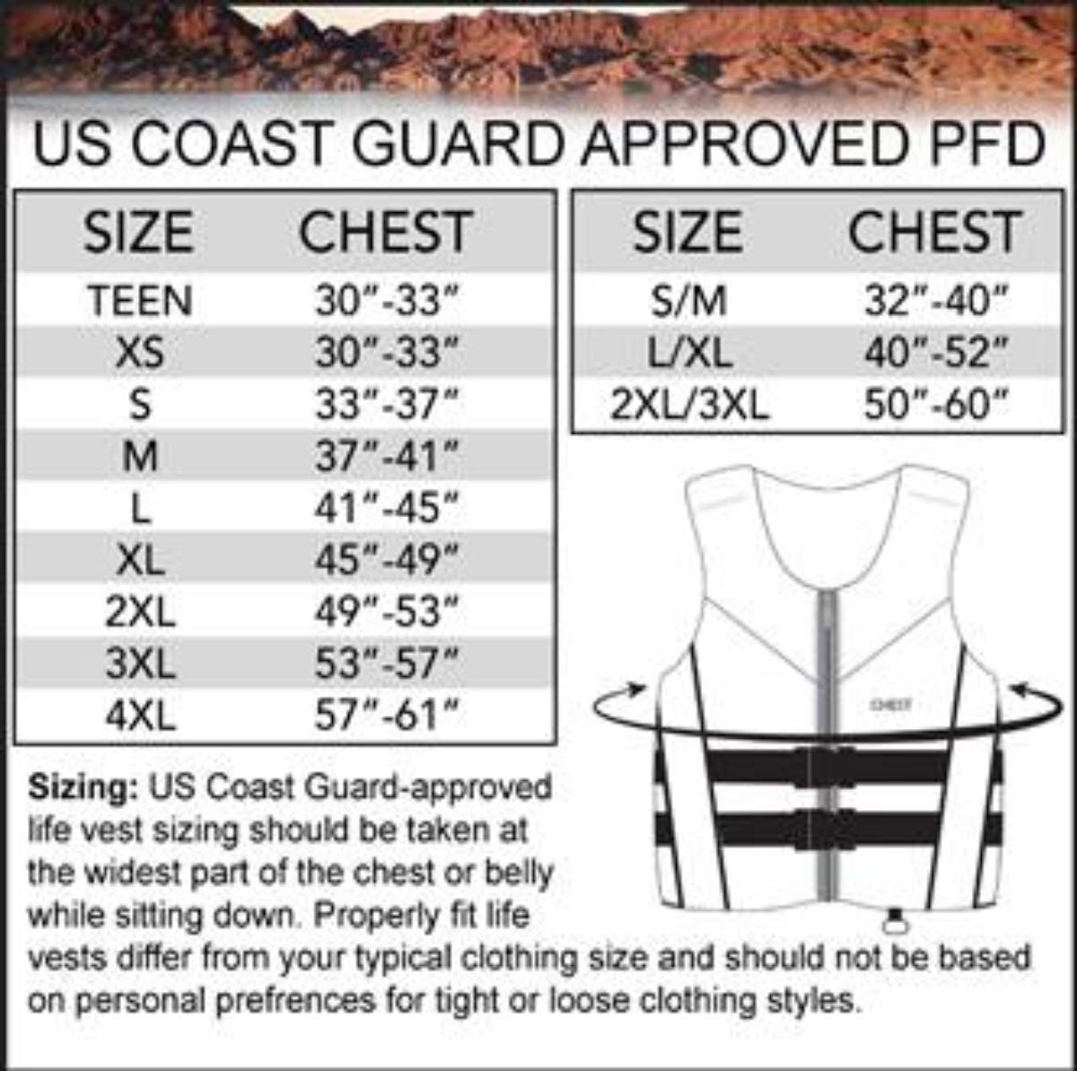 Jetpilot Men's Armada Neoprene Coast Guard Approved Life Jacket PFD -Silver-XS