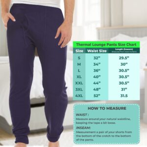 Mens Thermal Long John Pants - Thermal Bottom Base Layer for Tshirts & Jackets - Lightweight Thermal Underwear Mens - 3 Pack