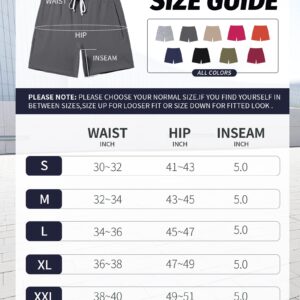 Pioneer Camp Sweat Shorts for Men 5 Inch Inseam Shorts Athletic Gym Workout Casual Cotton Shorts for Running Pajama Lounge Summer Shorts(Khaki,XL)