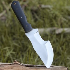 warivo knife d2 tracker knife - bushcraft outdoor survival knife fixed blade hunting knife with sheath scout carry knife - full tang tom brown style camping knife