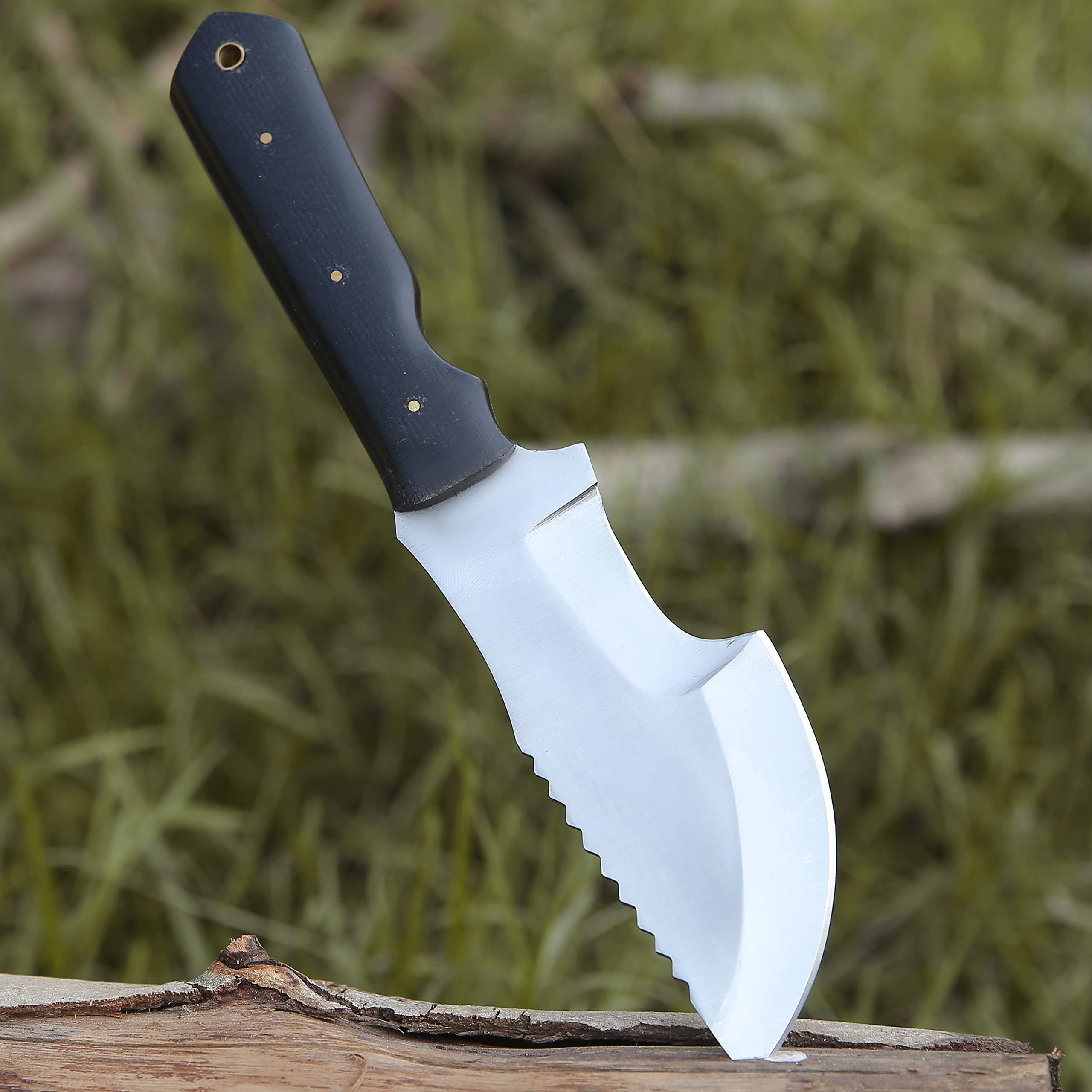 WARIVO KNIFE D2 Tracker Knife - Bushcraft Outdoor Survival Knife Fixed Blade Hunting Knife with Sheath Scout Carry Knife - Full Tang Tom Brown Style Camping Knife