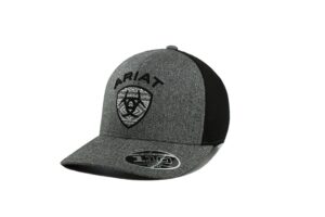 ariat men's flexfit 110 aztec logo snapback, grey