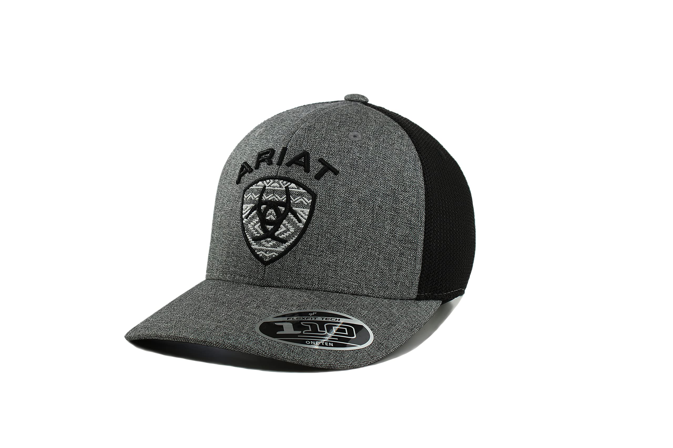 ARIAT Men's Flexfit 110 Aztec Logo Snapback, Grey