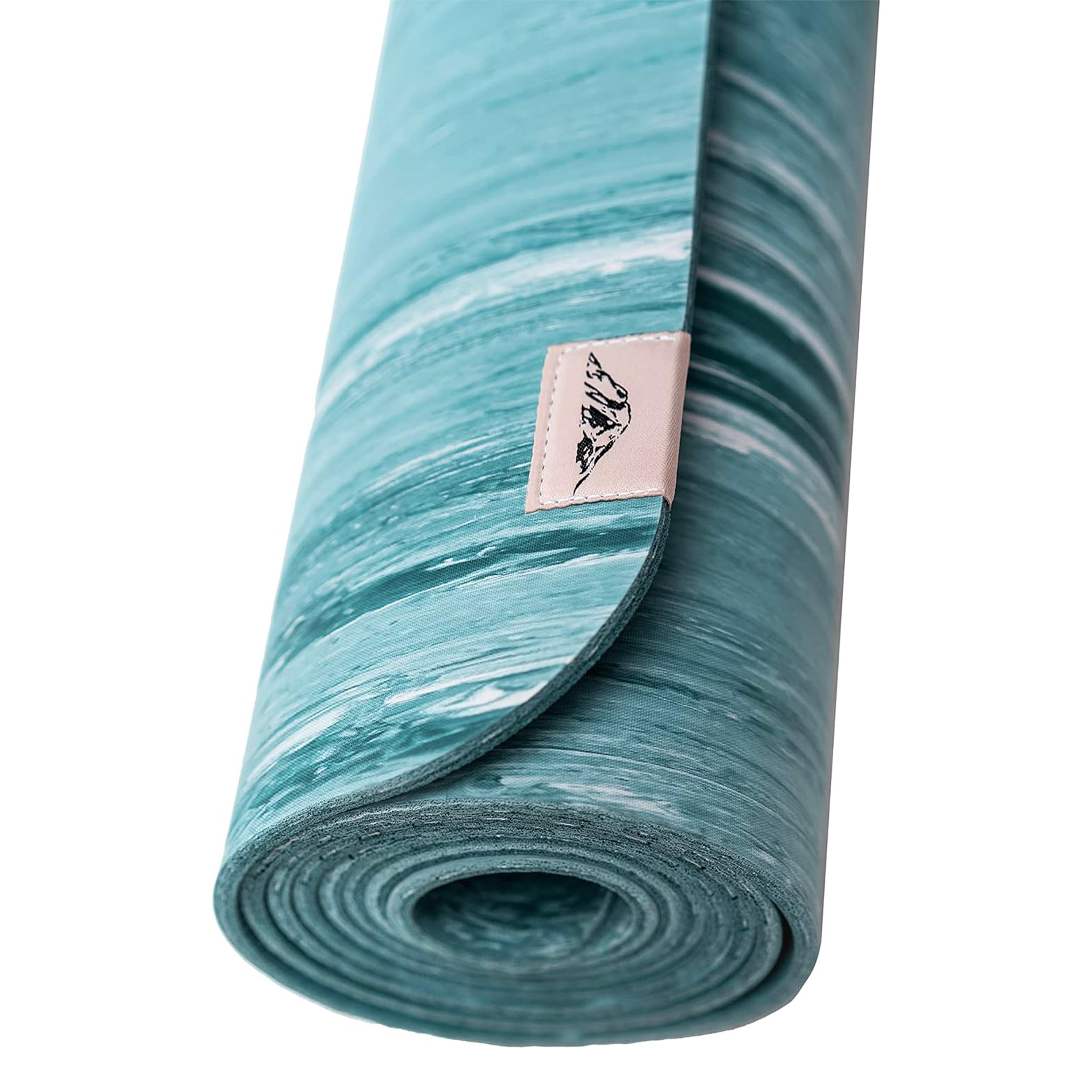 Mount Adams Reflection Natural Rubber Wide Yoga Mat, 72 by 26 Inches, 4mm Thick, Workout Mat for Hot Yoga, Fitness Exercise, or Stretching, Non-Slip, Green