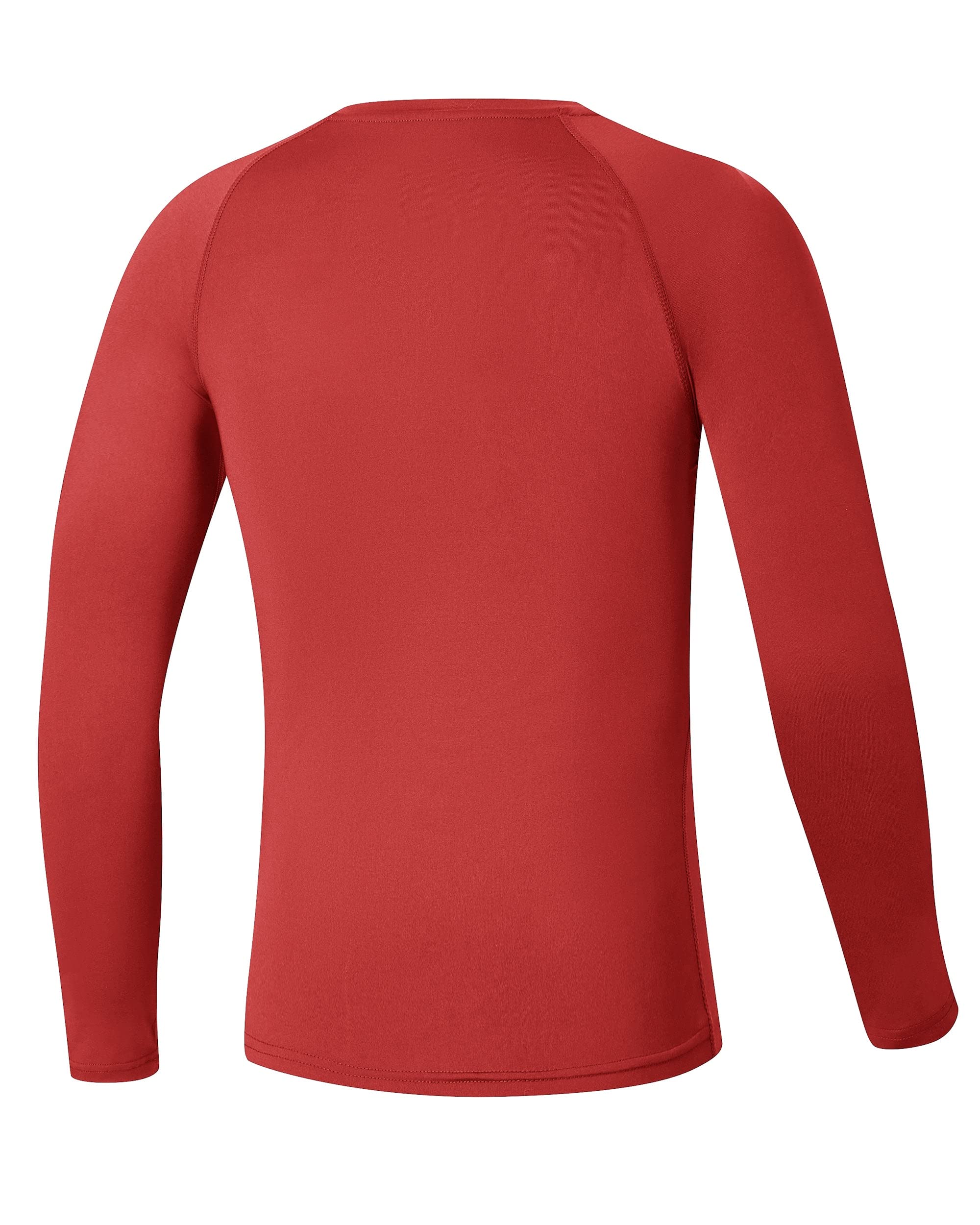 Willit Boys' Compression Shirts Youth Long Sleeve Football Undershirts Kids Baseball Quick Dry Baselayer Red XS