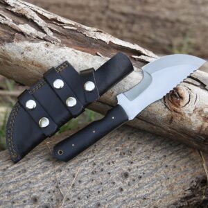 WARIVO KNIFE D2 Tracker Knife - Bushcraft Outdoor Survival Knife Fixed Blade Hunting Knife with Sheath Scout Carry Knife - Full Tang Tom Brown Style Camping Knife