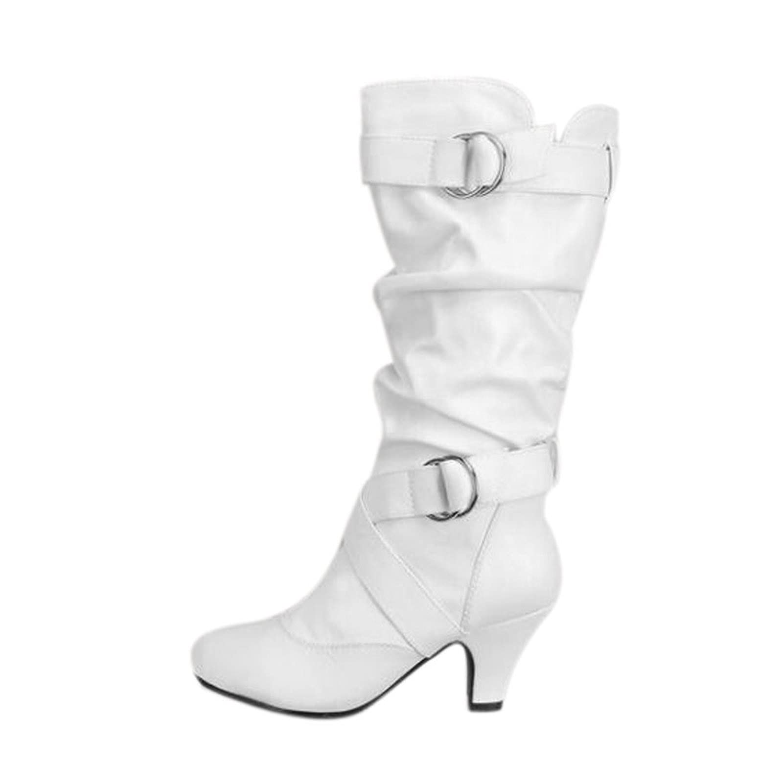 Womens Sandals, Booties for Women Low Heel Women Elegant Boots Tie Up Boots Sexy Heels House Retro Boots Water Shoes for Women White