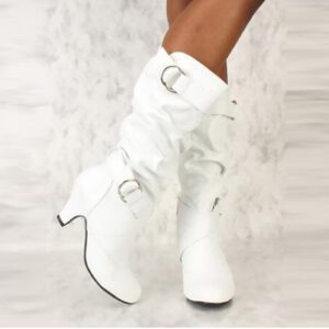 Womens Sandals, Booties for Women Low Heel Women Elegant Boots Tie Up Boots Sexy Heels House Retro Boots Water Shoes for Women White