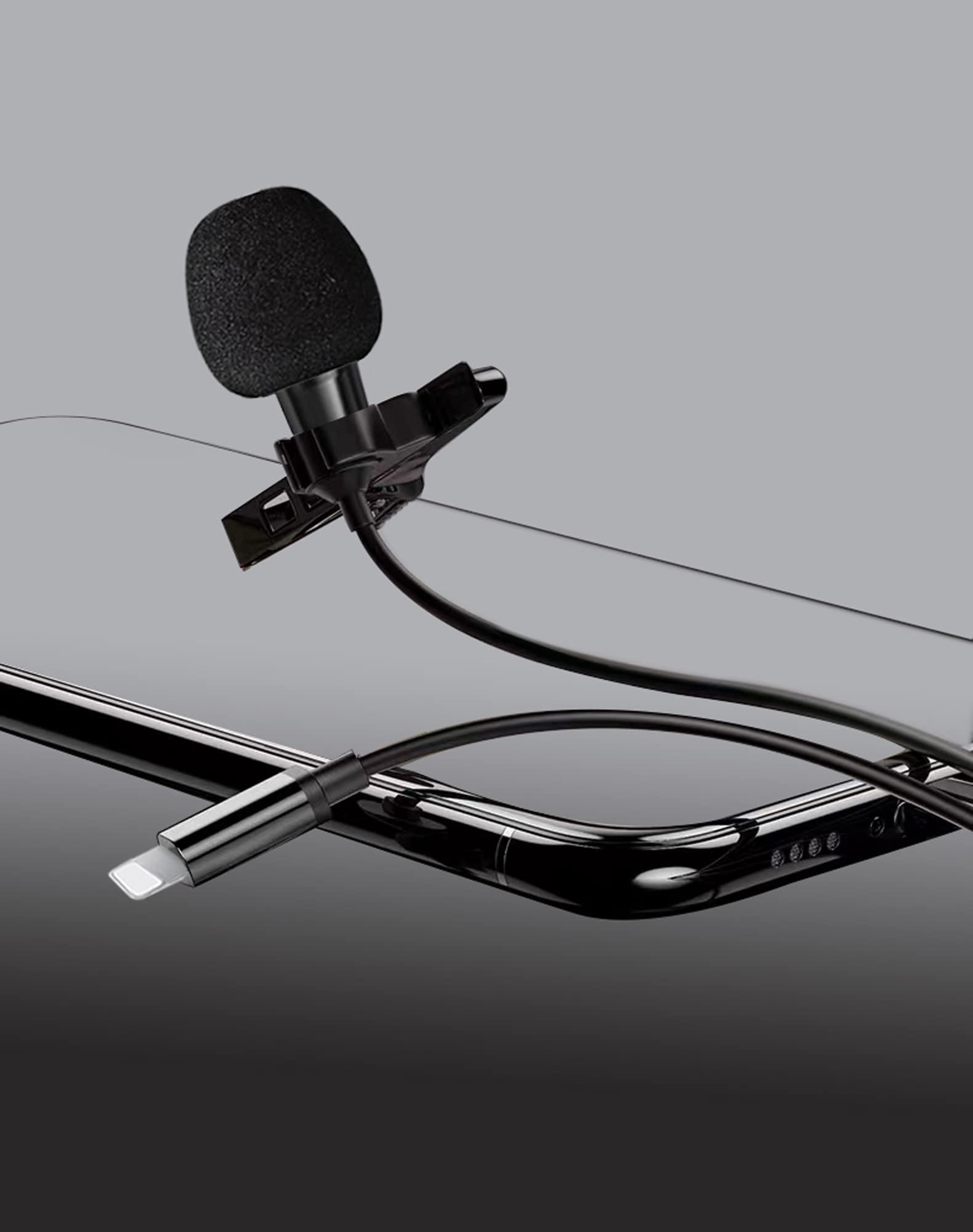 UDEE Microphone Lavalier Microphone for iPhone, Mini Portable for Live, Interview, Meeting and Other Scenarios