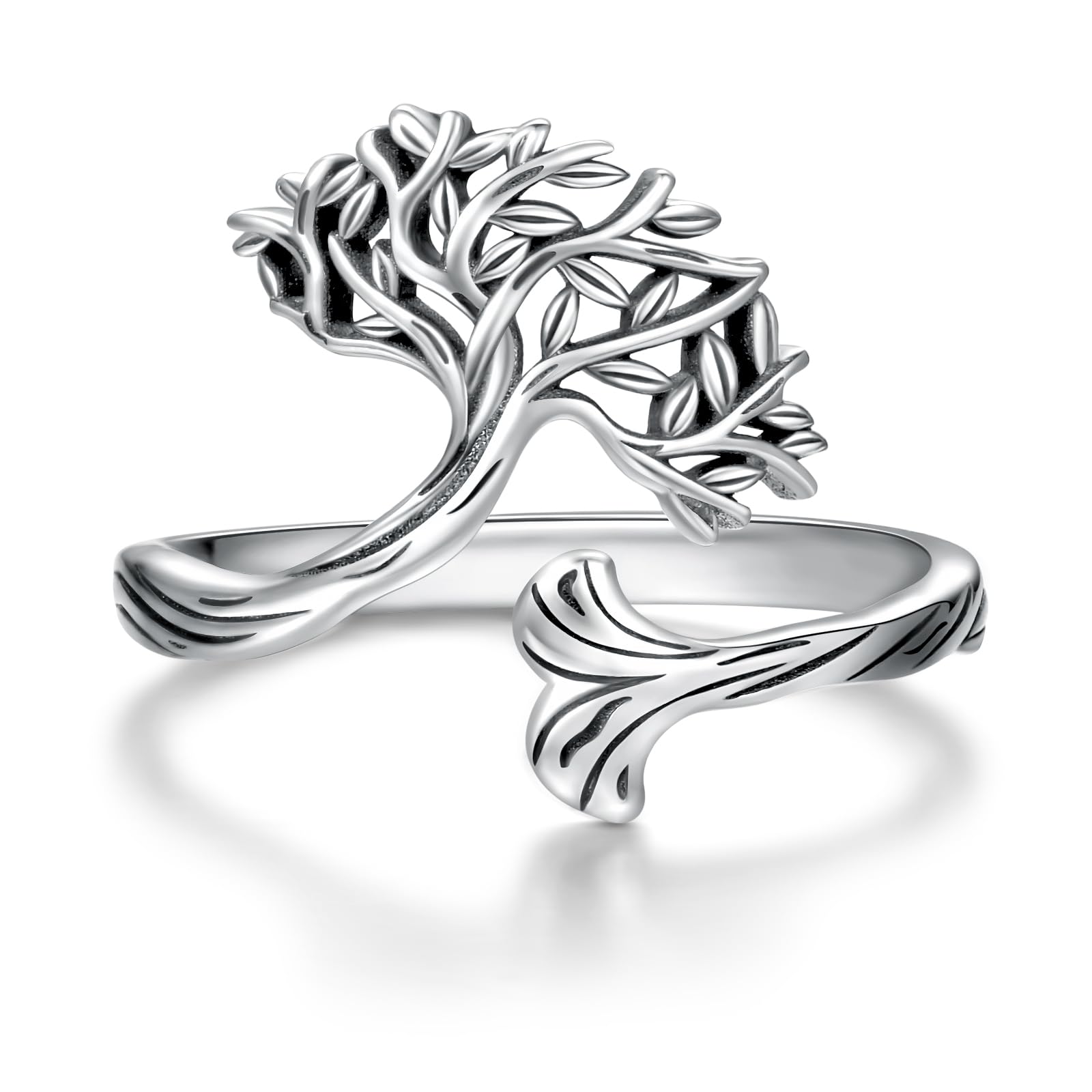 zaxsj Tree of Life Rings for Women : 925 Sterling Silver Retro Celtic Knot Irish Tree of Life Ring Jewelry Gifts for Women