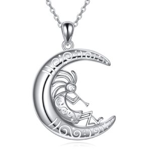 YAFEINI Kokopelli Necklace Sterling Silver Kokopelli Pendant Southwestern Kokopelli Jewelry Gifts for Women