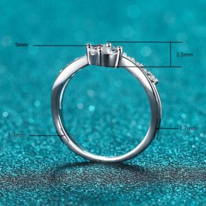 0.5CT Moissanite Rings for Women, Stone, Moissanite