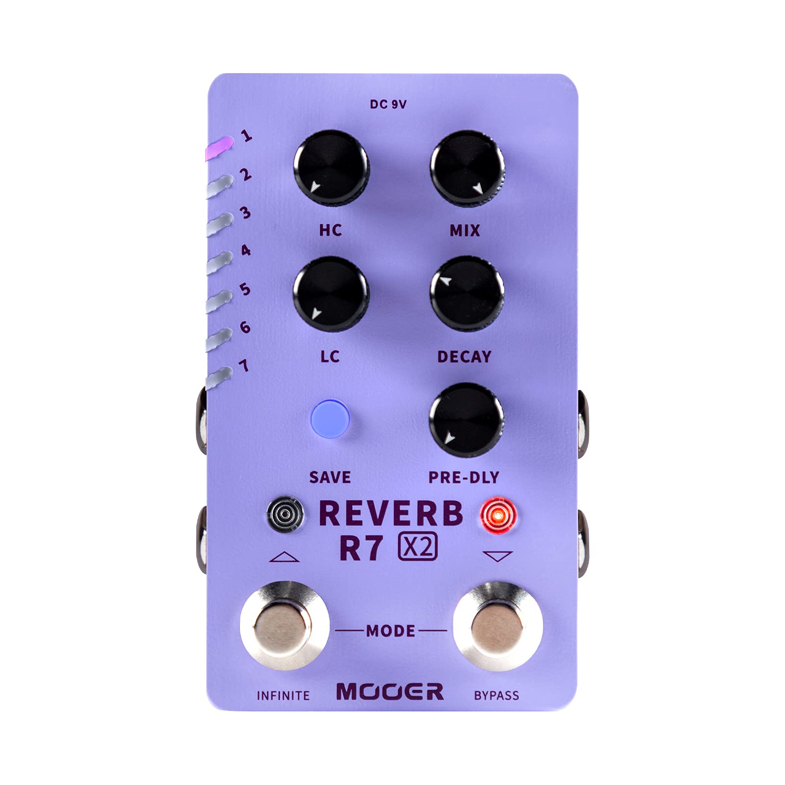 MOOER Reverb X2 Stereo Reverb Pedal Stereo Delay Multi Delay Pedal