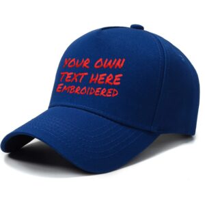 custom hat embroidered baseball cap design your own personalized custom fashionable hats adjustable outdoors blue