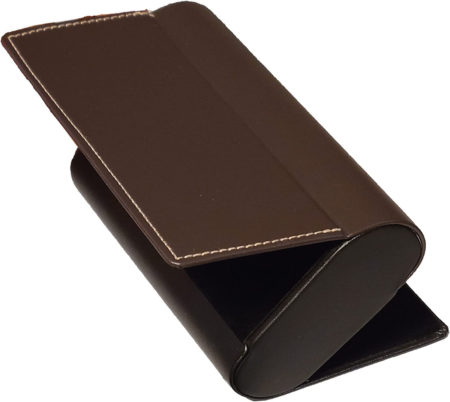 メイガン(Meigan) Double Glasses Case Aluminum Hard Shell Faux Leather for Men, Women | for Reading Glasses and Sunglasses etc.