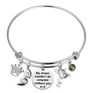 bauna fairytale frog inspired bracelet princess tiana quote jewelry for fans my dream wouldn’t be complete without you in it (frog inspired bracelet)