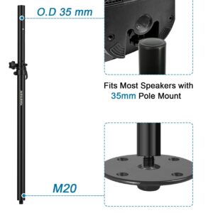 Vondynote Speaker Pole for Subwoofer Height Adjustable Fits M20 Threaded Mount and 35mm Mount Speaker Extender