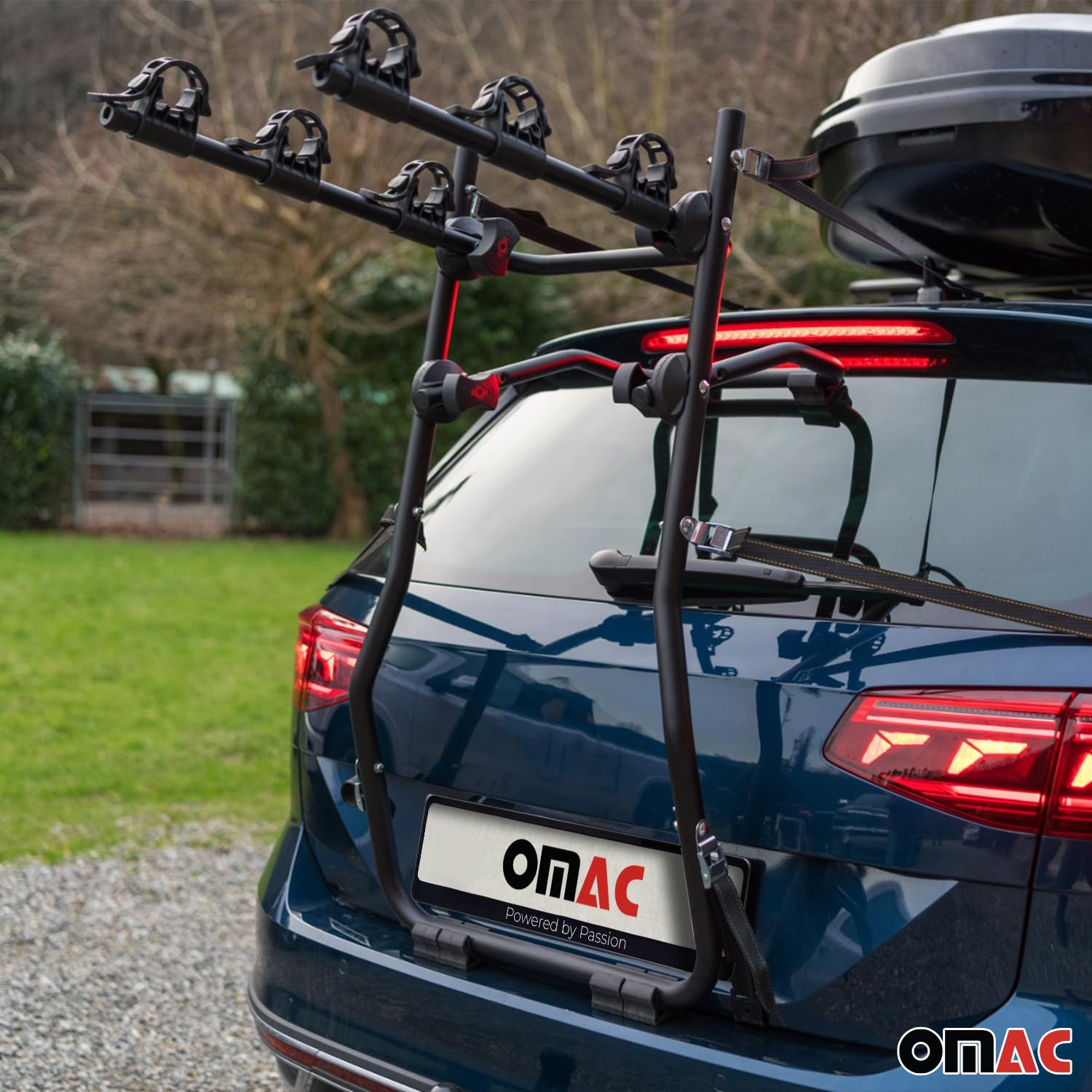 OMAC 3 Bike Rack Hitch Mount for Mitsubishi Outlander Sport 2011-2024 Steel Black