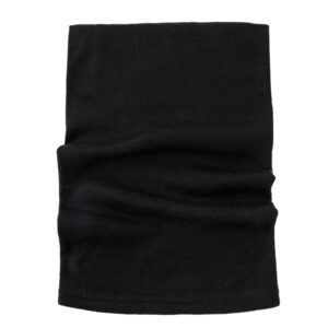 Villand 100% Merino Wool Neck Gaiter for Men and Women, Double Layer Seamless Neck Warmer for Skiing Cycling & Winter Sports (Black)