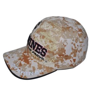 Icon Sports Group US Marine Corps Hat Officially Licensed Digital Camo Military Cap, Unisex Armed Forces Baseball Cap, One Size