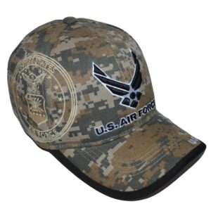 Icon Sports Group US Air Force Hat Official Licensed Military Cap, Unisex Embroidered Camo Military Baseball Cap