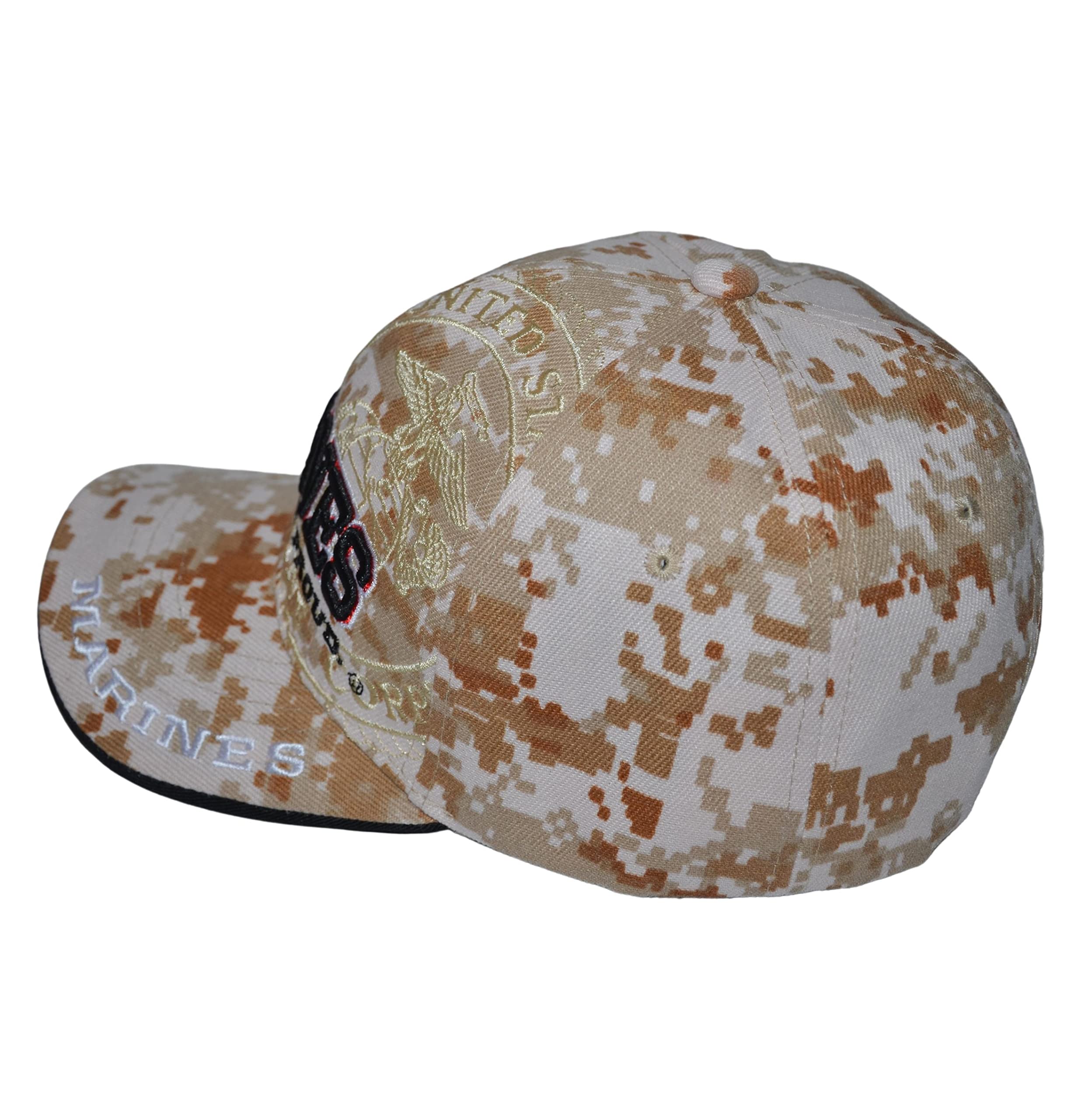 Icon Sports Group US Marine Corps Hat Officially Licensed Digital Camo Military Cap, Unisex Armed Forces Baseball Cap, One Size