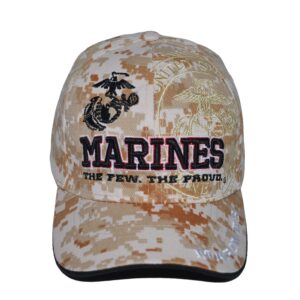 Icon Sports Group US Marine Corps Hat Officially Licensed Digital Camo Military Cap, Unisex Armed Forces Baseball Cap, One Size