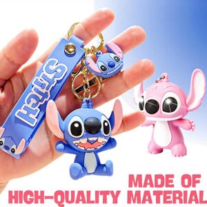 4PCS Cartoon Key Chains for Kids Girls Boys Cartoon Couple Keychain for Keys Backpack Bag Phone Keychain Gift for Birthday Christmas New Year