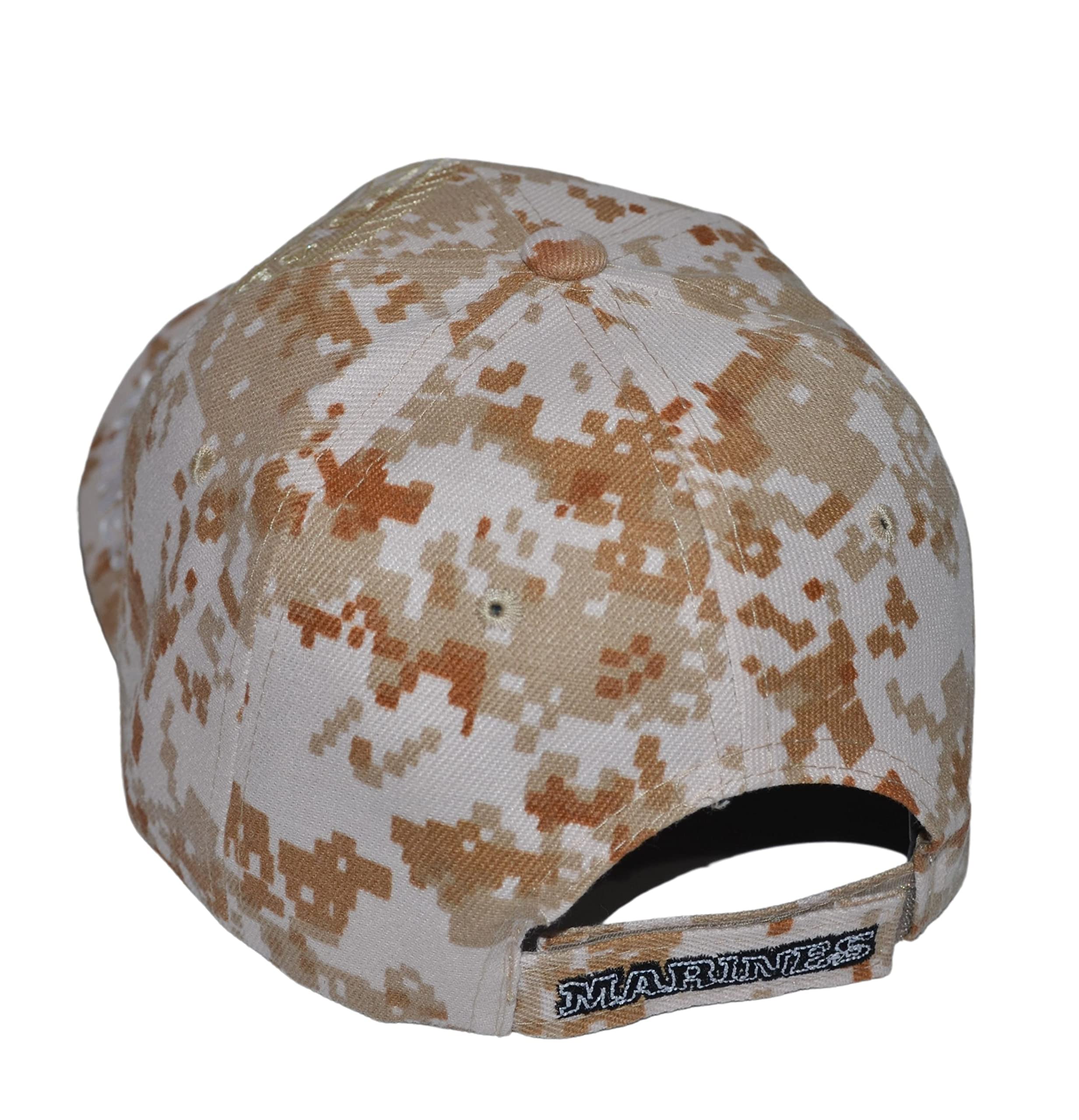 Icon Sports Group US Marine Corps Hat Officially Licensed Digital Camo Military Cap, Unisex Armed Forces Baseball Cap, One Size