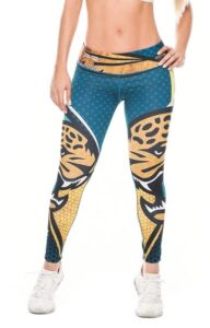 fp football leggings for women teens, unisex leggings, fiber colombia leggings fitness workout running printed pants jv jaguars