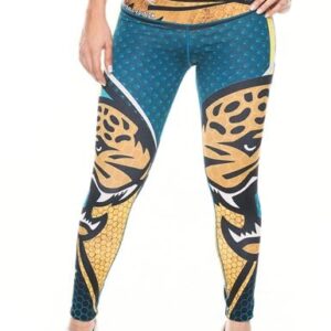 FP Football Leggings for Women Teens, Unisex Leggings, Fiber Colombia Leggings Fitness Workout Running Printed Pants JV Jaguars