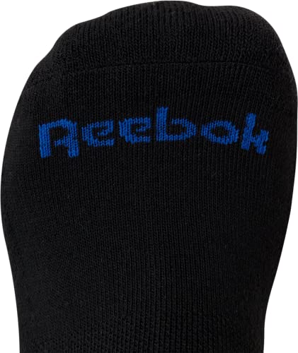 Reebok Men's Crew Socks - 5 Pack Comfort Cushion Performance Crew Socks for Men - Classic Men's Sports Socks (Size: 6-12.5), Size 6-12.5, Black/Grey Multi