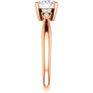 10K/14K/18K Solid Gold, 925 Silver Handmade Engagement Ring, 2 CT Oval Cut Moissanite Solitaire Ring, Wedding Ring for Women/Her, VVS1 Colorless, Anniversary Promise Gifts (925 Silver (Rose Gold Plated))