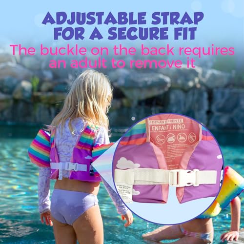 Body Glove Paddle Pals Learn to Swim Life Vest, One Size 33-55 LBS-Unicorn Motion