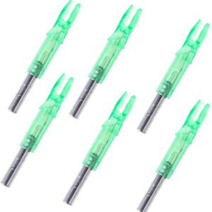 SGerste Lighted Archery LED Arrow Nocks Hunting Internal Arrow Nocks Nocks Tails Fit 6.2mm Arrow Shaft 6pcs