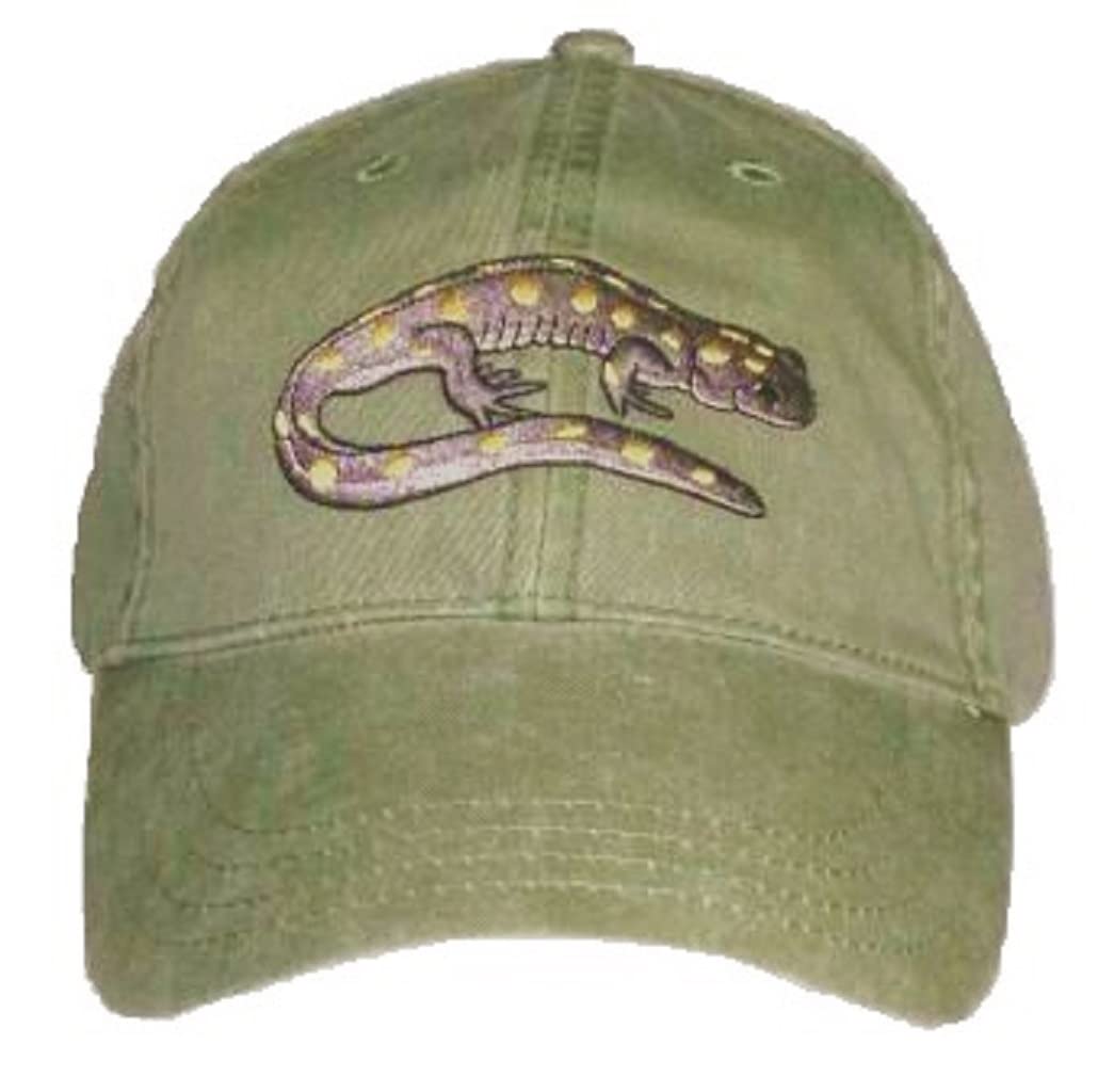 Tom's Bird Feeders Spotted Salamander Embroidered Cotton Cap Green