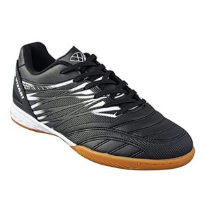 vizari men's 'valencia' in indoor soccer/futsal shoes for indoor and flat surfaces (black/white, 10.5)