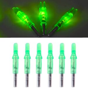 SGerste Lighted Archery LED Arrow Nocks Hunting Internal Arrow Nocks Nocks Tails Fit 6.2mm Arrow Shaft 6pcs