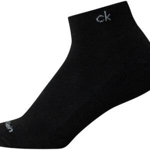 Calvin Klein Women's Quarter Socks - 6 Pack Cushioned Athletic Ankle Socks for Women - Women's Sports Socks (Size: 4-10), Size 4-10, Black/White