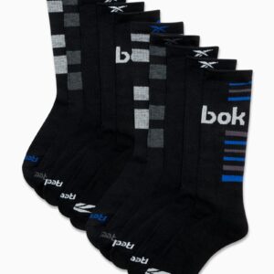 Reebok Men's Crew Socks - 10 Pack Mid-Calf Performance Cushion Comfort Crew Socks - Athletic Socks for Men (6-12.5), Size 6-12.5, Black/Grey Multi