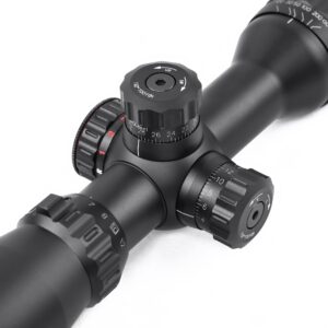 FSI 3-12x33 Rifle Scope R/G/B Illuminated Reticle Parallax Adjustment with Scope Mount