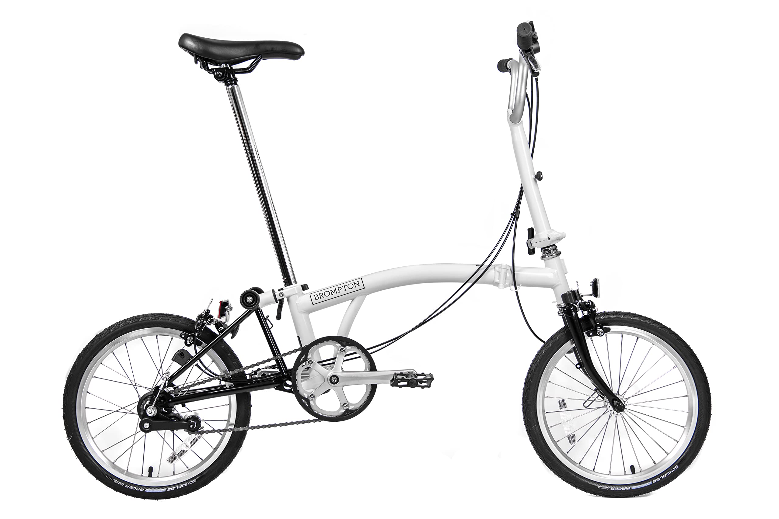 Brompton A Line 3 Speed Folding Bike (White)