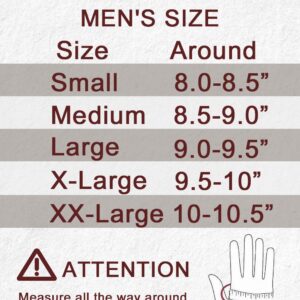 OCXMME Super Warm Rabbit Fur Mens Leather Gloves for Men Winter Touchscreen Texting Driving Gloves Black Medium