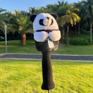 panda golf headcover, lovely animal golf club cover for drivers - golf driver headcover 460cc golf driver cover fits for callaway epic, taylormade m2 m6, titleist d2 d3 917 ping