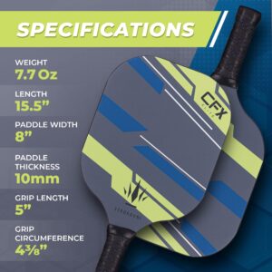 Strokovni CFX Elite Premium Pickleball Paddle | STK Carbon Fiber | 10mm Thickness | USAPA Compliant | LITE Weight 7.7 Oz