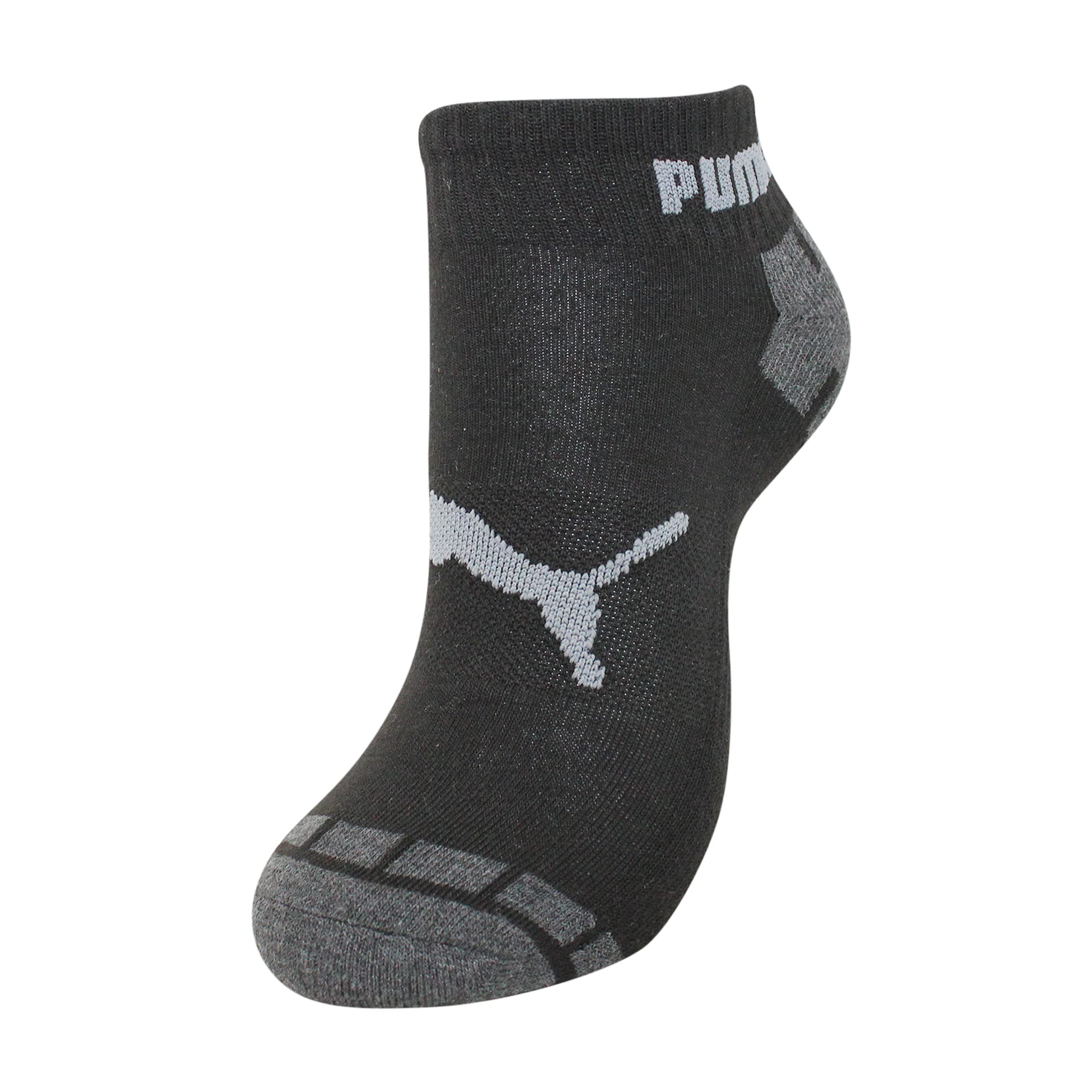 PUMA Men's 6-Pack Quarter Crew Socks, Charcoal, 10-13 US (P116381-010)