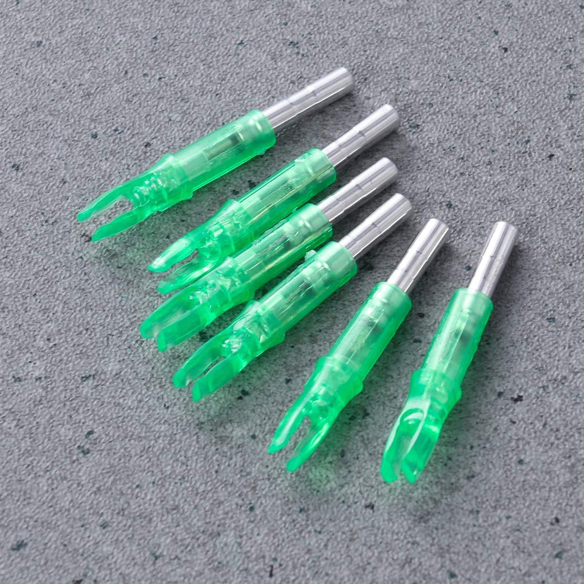 SGerste Lighted Archery LED Arrow Nocks Hunting Internal Arrow Nocks Nocks Tails Fit 6.2mm Arrow Shaft 6pcs