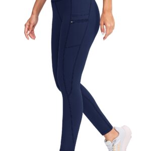 G Gradual Women's Fleece Lined Winter Leggings with Pockets Water Resistant High Waisted Thermal Warm Pants Running Hiking(Navy,S)