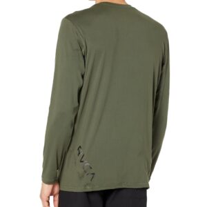 RVCA Mens Sport Vent Long Sleeve Tee - Dark Olive | Small